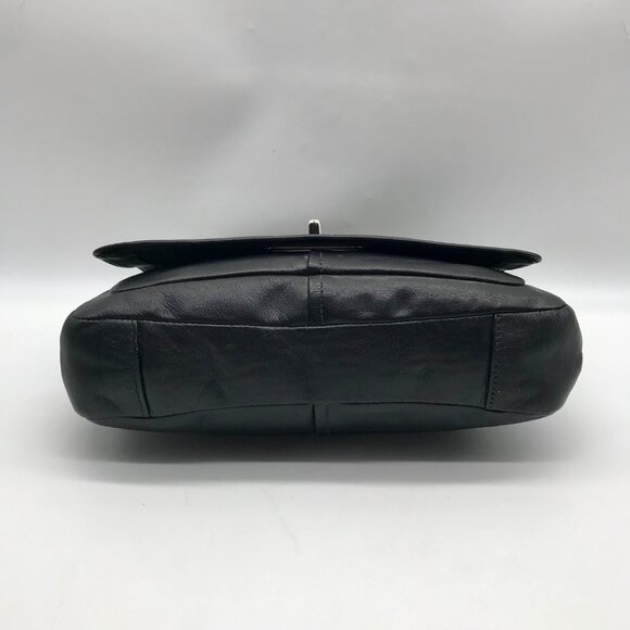 Coach Black Leather Chelsea Turn Lock Flap Shoulder Bag 17825 - Picture 5 of 11